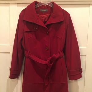 Beautiful Red Long Pea Coat 18W